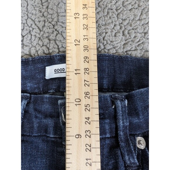 Good American Good Waist Crop Skinny Jeans Mid Rise 4/27 Dark Wash GAGWC103 - Picture 8 of 9